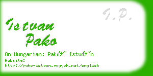 istvan pako business card